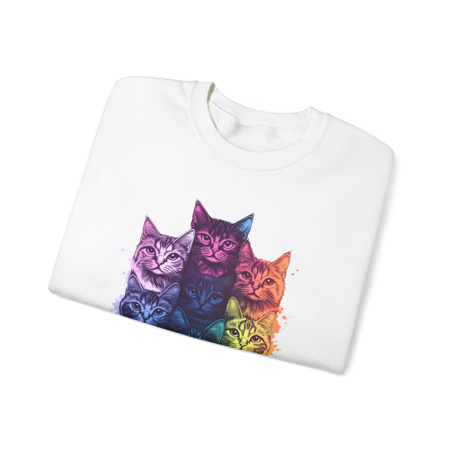 Vibrant Cat Lovers Sweatshirt
