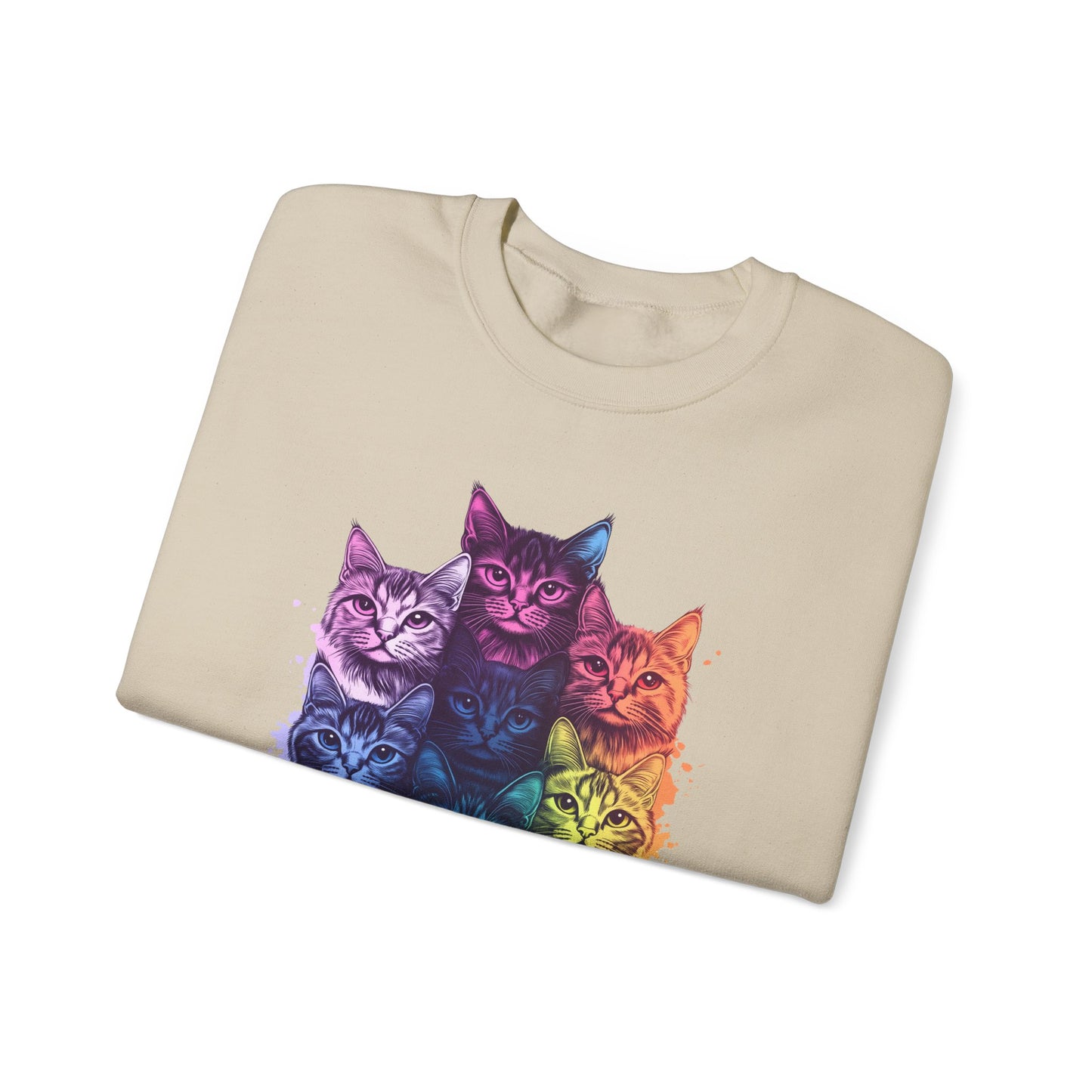 Vibrant Cat Lovers Sweatshirt