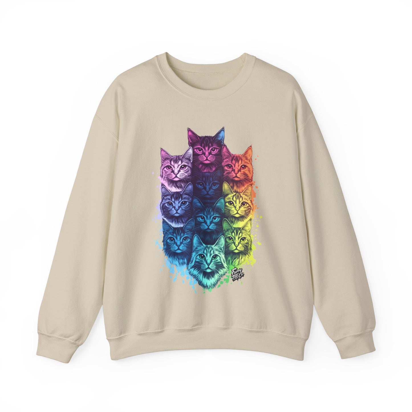 Vibrant Cat Lovers Sweatshirt