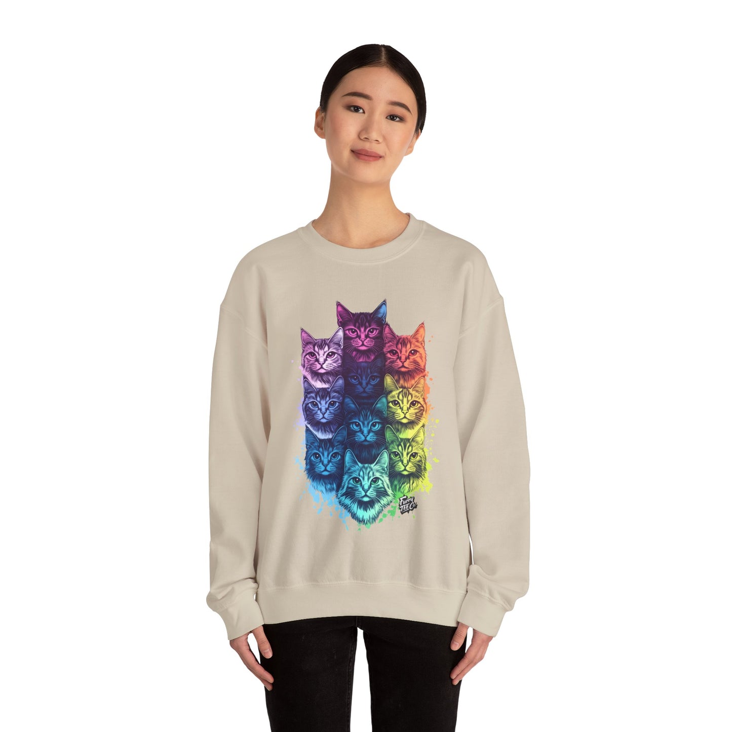 Vibrant Cat Lovers Sweatshirt